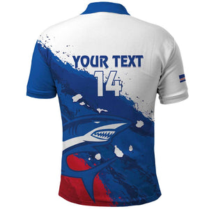 Cape Verde Football Custom Polo Shirt Tubaroes Azuis Glory World Cup - African Pride