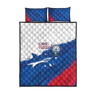 Cape Verde Football Quilt Bed Set Tubaroes Azuis Glory World Cup - African Pride