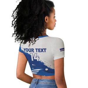 Cape Verde Football Custom Raglan Cropped T shirt Tubaroes Azuis Glory World Cup - African Pride