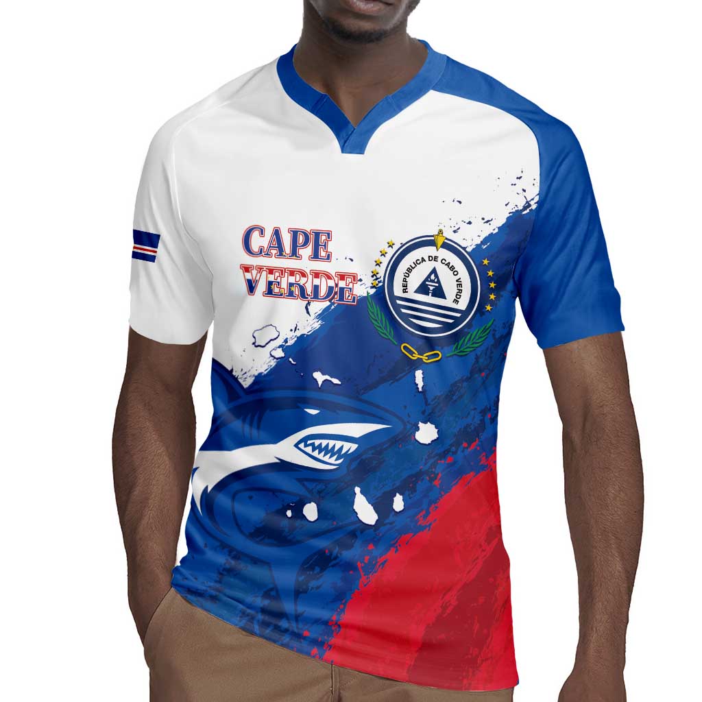 Cape Verde Football Custom Rugby Jersey Tubaroes Azuis Glory World Cup - African Pride