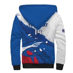 Cape Verde Football Custom Sherpa Hoodie Tubaroes Azuis Glory World Cup - African Pride