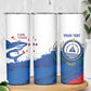 Cape Verde Football Custom Skinny Tumbler Tubaroes Azuis Glory World Cup - African Pride