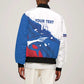 Cape Verde Football Custom Sleeve Zip Bomber Jacket Tubaroes Azuis Glory World Cup - African Pride