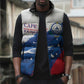 Cape Verde Football Custom Sleeveless Puffer Jacket Tubaroes Azuis Glory World Cup