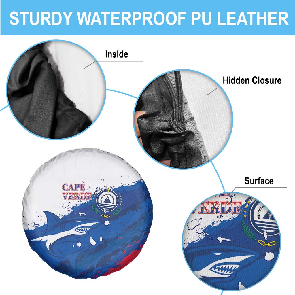 Cape Verde Football Spare Tire Cover Tubaroes Azuis Glory World Cup - African Pride