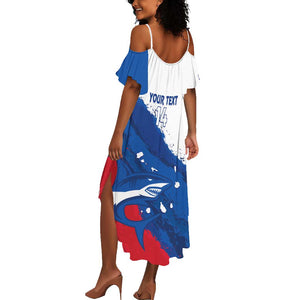 Cape Verde Football Custom Summer Maxi Dress Tubaroes Azuis Glory World Cup - African Pride