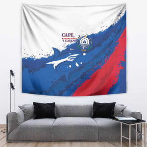 Cape Verde Football Tapestry Tubaroes Azuis Glory World Cup - African Pride