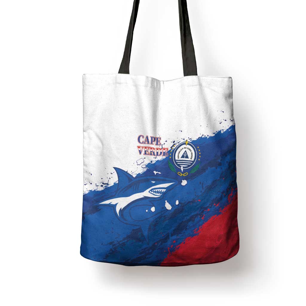 Cape Verde Football Tote Bag Tubaroes Azuis Glory World Cup
