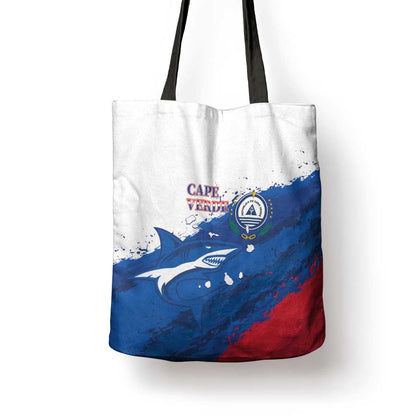 Cape Verde Football Tote Bag Tubaroes Azuis Glory World Cup