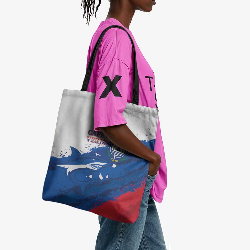 Cape Verde Football Tote Bag Tubaroes Azuis Glory World Cup