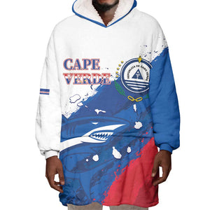 Cape Verde Football Custom Wearable Blanket Hoodie Tubaroes Azuis Glory World Cup - African Pride