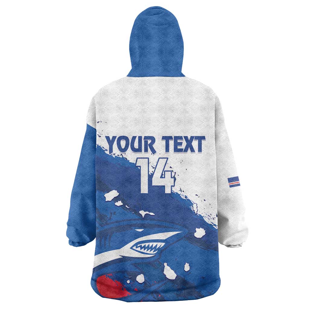 Cape Verde Football Custom Wearable Blanket Hoodie Tubaroes Azuis Glory World Cup - African Pride