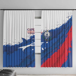 Cape Verde Football Window Curtain Tubaroes Azuis Glory World Cup - African Pride