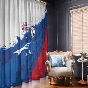 Cape Verde Football Window Curtain Tubaroes Azuis Glory World Cup - African Pride