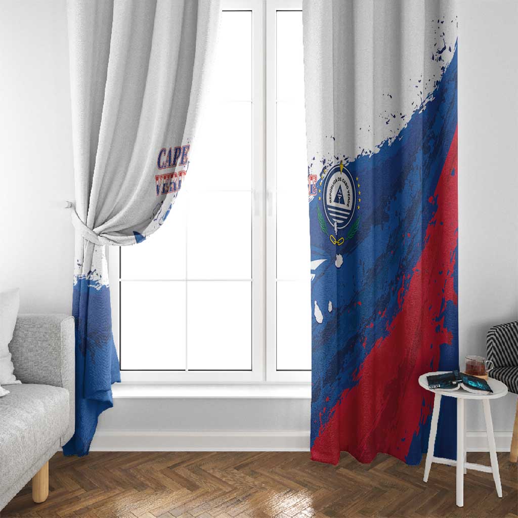Cape Verde Football Window Curtain Tubaroes Azuis Glory World Cup - African Pride