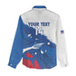 Cape Verde Football Custom Women Casual Shirt Tubaroes Azuis Glory World Cup - African Pride