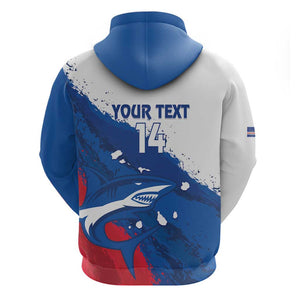 Cape Verde Football Custom Zip Hoodie Tubaroes Azuis Glory World Cup - African Pride