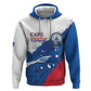 Cape Verde Football Custom Zip Hoodie Tubaroes Azuis Glory World Cup - African Pride