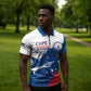 Cape Verde Football Custom Zipper Polo Shirt Tubaroes Azuis Glory World Cup