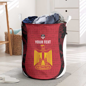 Custom Egypt Football Laundry Basket 2026 Go Pharaohs Ancient Egyptian Pattern - African Pride