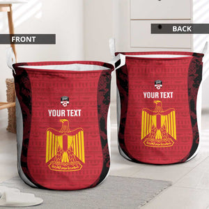 Custom Egypt Football Laundry Basket 2026 Go Pharaohs Ancient Egyptian Pattern - African Pride
