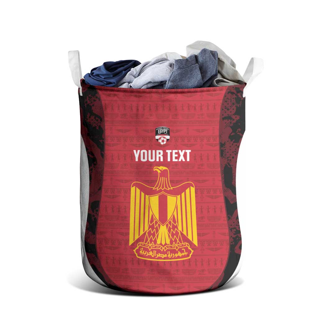Custom Egypt Football Laundry Basket 2026 Go Pharaohs Ancient Egyptian Pattern - African Pride