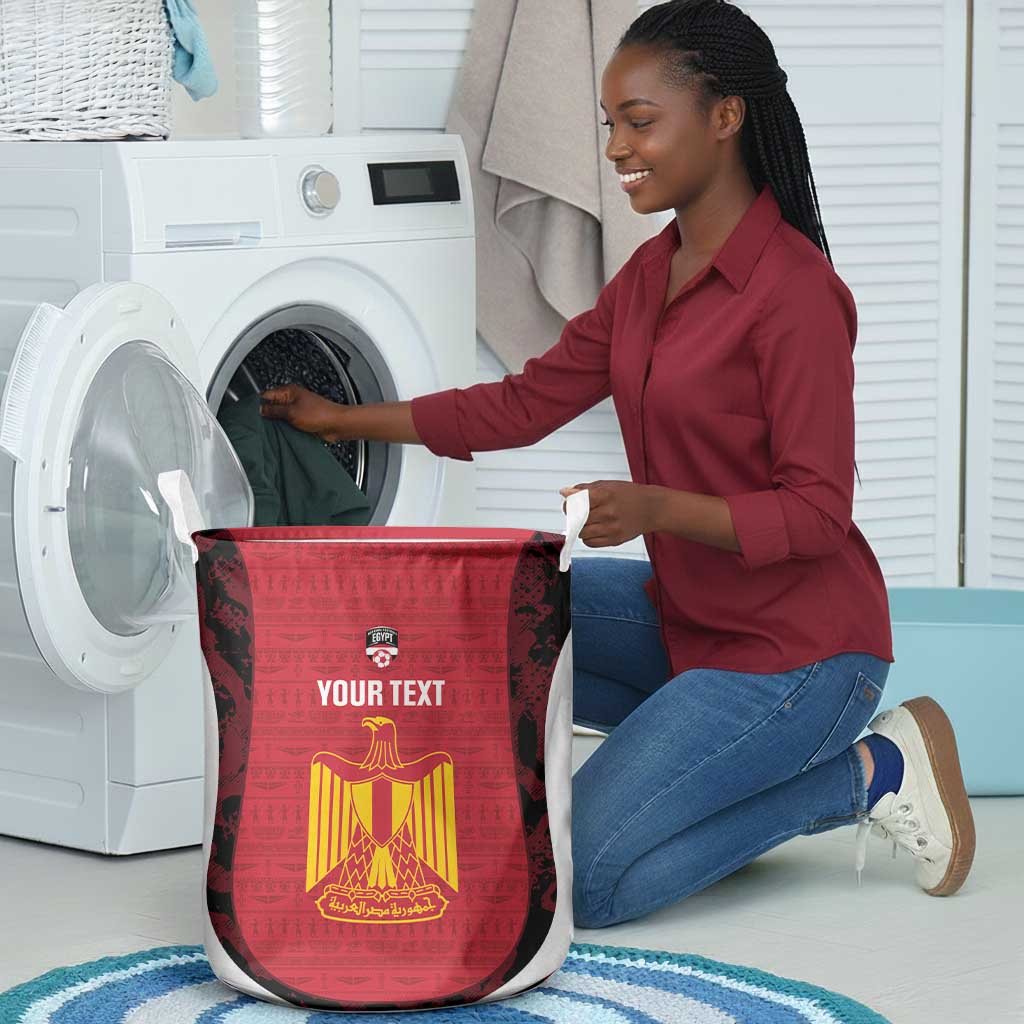 Custom Egypt Football Laundry Basket 2026 Go Pharaohs Ancient Egyptian Pattern - African Pride