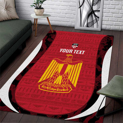 Custom Egypt Football Area Rug 2026 Go Pharaohs Ancient Egyptian Pattern - African Pride