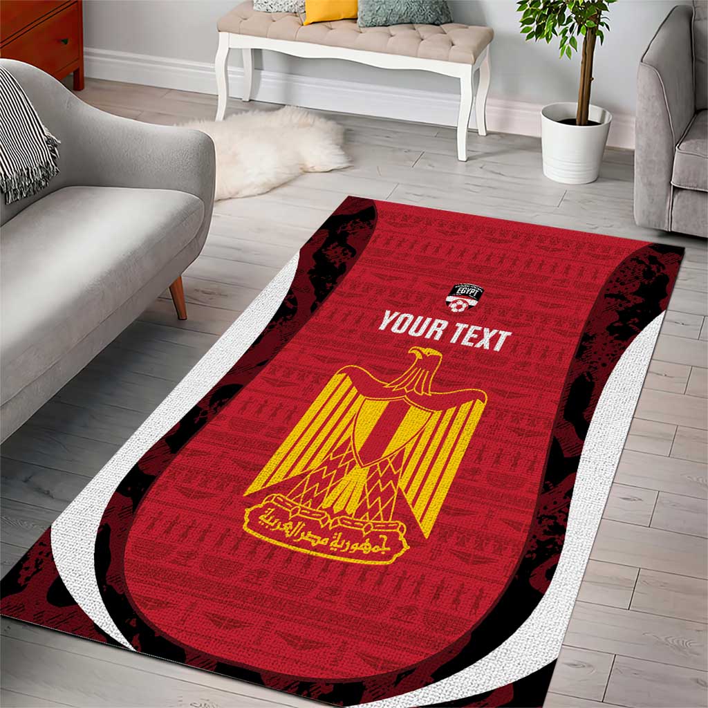 Custom Egypt Football Area Rug 2026 Go Pharaohs Ancient Egyptian Pattern - African Pride