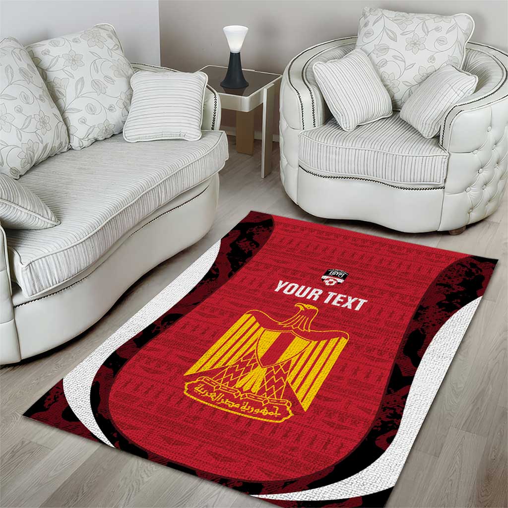 Custom Egypt Football Area Rug 2026 Go Pharaohs Ancient Egyptian Pattern - African Pride