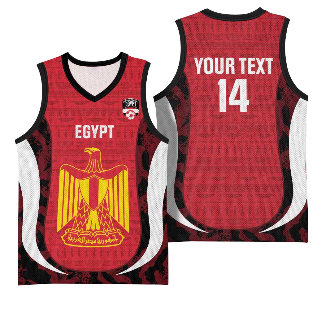 Custom Egypt Football Basketball Jersey 2026 Go Pharaohs Ancient Egyptian Pattern - African Pride