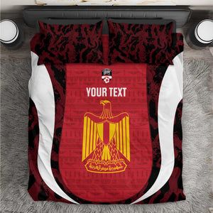 Custom Egypt Football Bedding Set 2026 Go Pharaohs Ancient Egyptian Pattern - African Pride