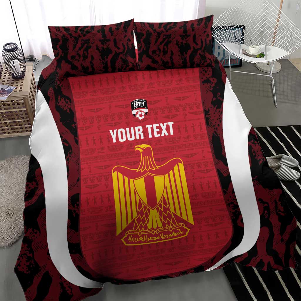 Custom Egypt Football Bedding Set 2026 Go Pharaohs Ancient Egyptian Pattern - African Pride