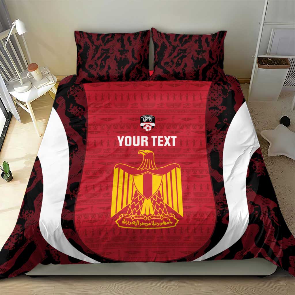 Custom Egypt Football Bedding Set 2026 Go Pharaohs Ancient Egyptian Pattern - African Pride