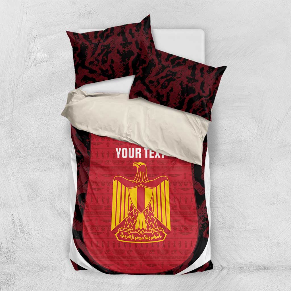 Custom Egypt Football Bedding Set 2026 Go Pharaohs Ancient Egyptian Pattern - African Pride