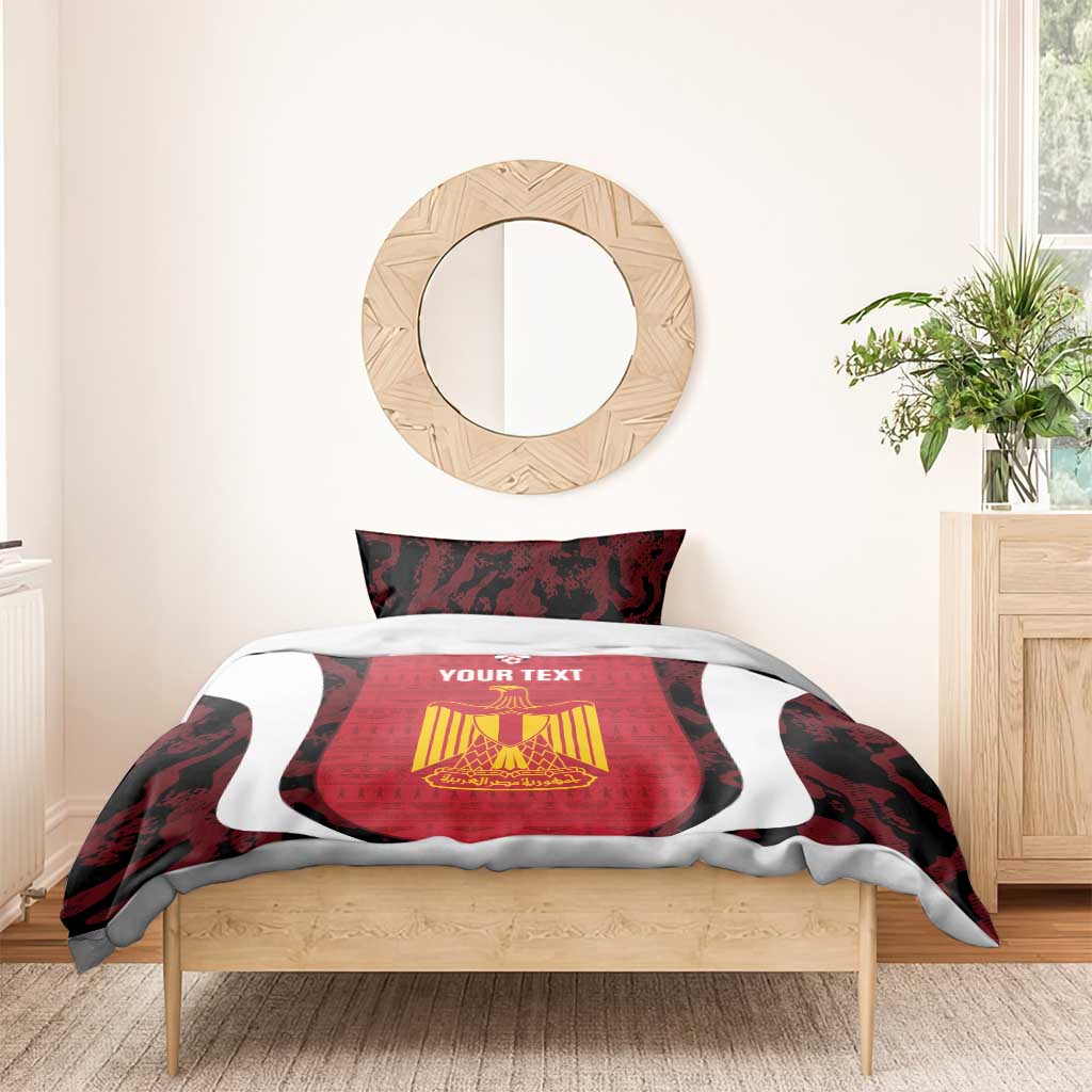 Custom Egypt Football Bedding Set 2026 Go Pharaohs Ancient Egyptian Pattern - African Pride