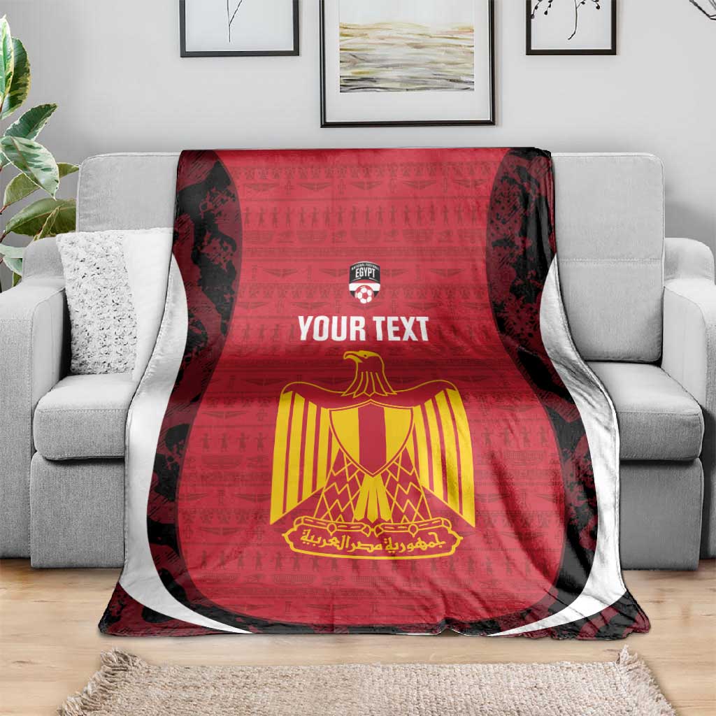 Custom Egypt Football Blanket 2026 Go Pharaohs Ancient Egyptian Pattern - African Pride