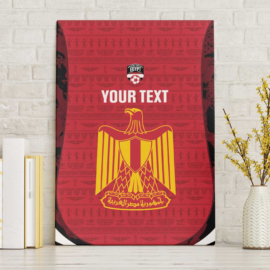 Custom Egypt Football Canvas Wall Art 2026 Go Pharaohs Ancient Egyptian Pattern - African Pride