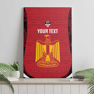 Custom Egypt Football Canvas Wall Art 2026 Go Pharaohs Ancient Egyptian Pattern - African Pride