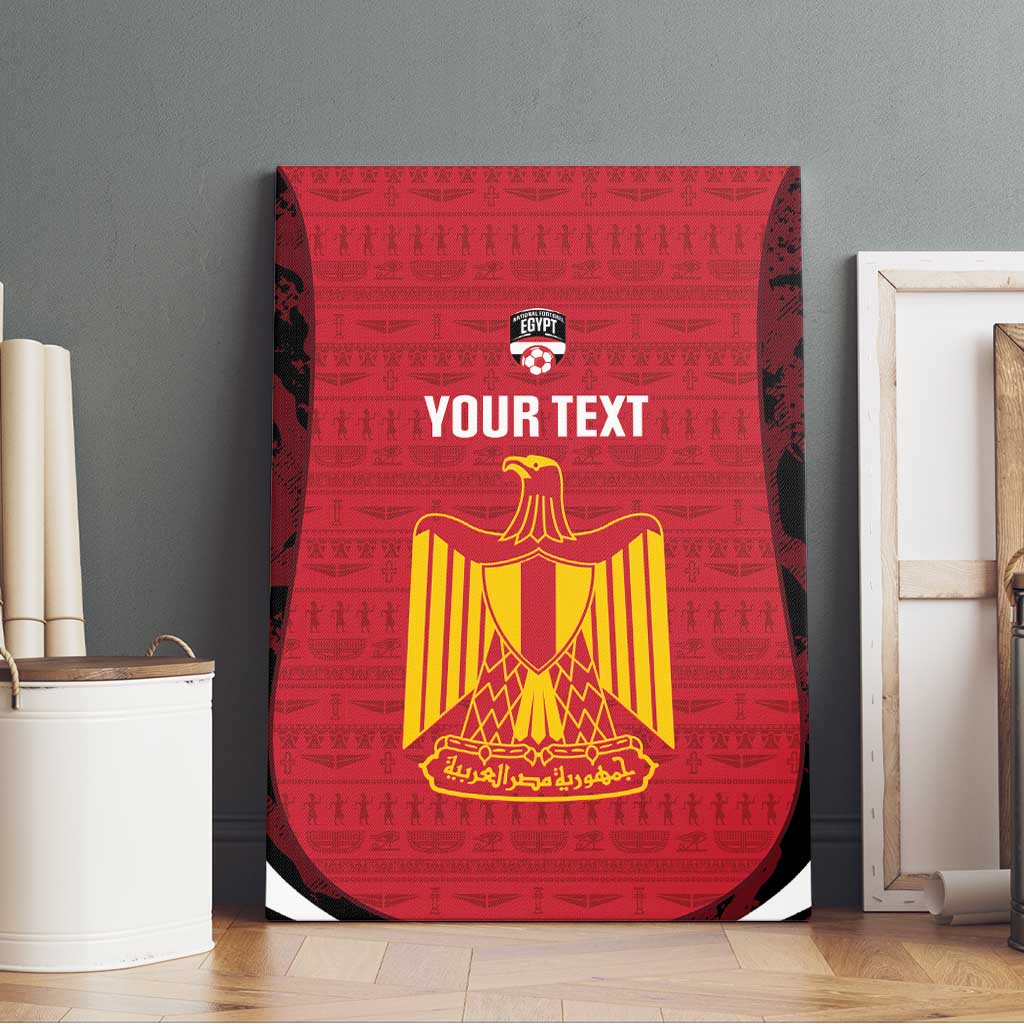 Custom Egypt Football Canvas Wall Art 2026 Go Pharaohs Ancient Egyptian Pattern - African Pride