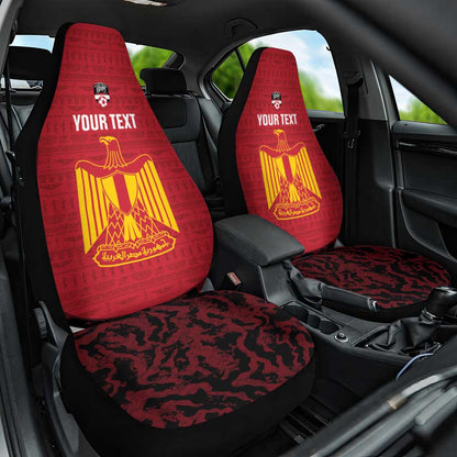 Custom Egypt Football Car Seat Cover 2026 Go Pharaohs Ancient Egyptian Pattern - African Pride