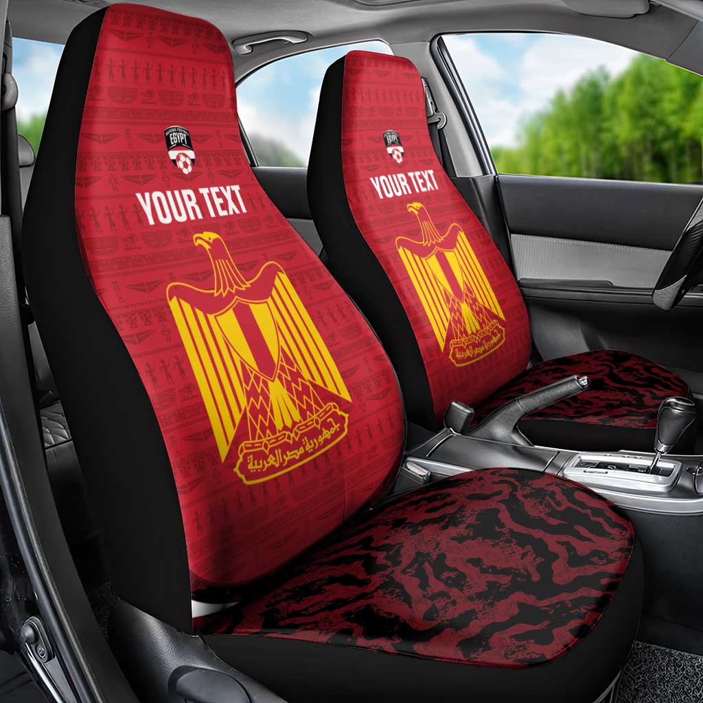 Custom Egypt Football Car Seat Cover 2026 Go Pharaohs Ancient Egyptian Pattern - African Pride