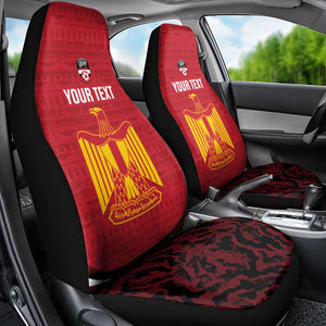 Custom Egypt Football Car Seat Cover 2026 Go Pharaohs Ancient Egyptian Pattern - African Pride