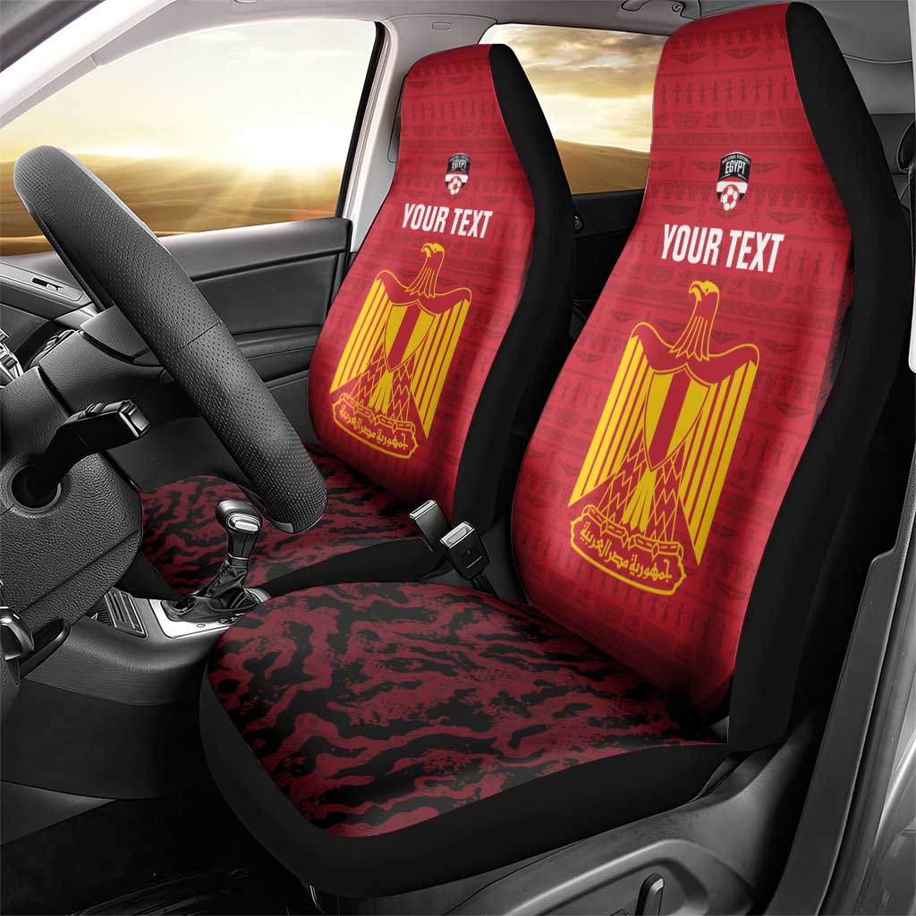Custom Egypt Football Car Seat Cover 2026 Go Pharaohs Ancient Egyptian Pattern - African Pride