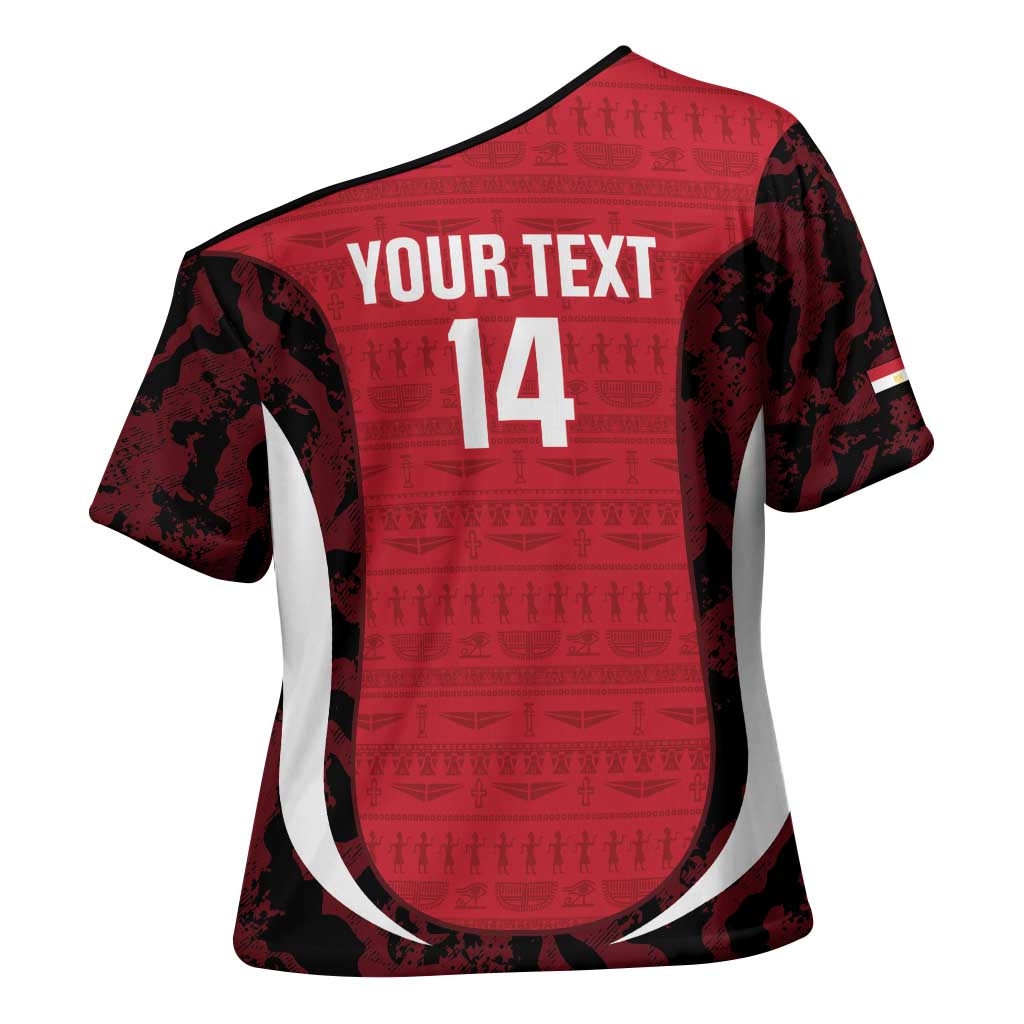 Custom Egypt Football Cross Shoulder Shirt 2026 Go Pharaohs Ancient Egyptian Pattern - African Pride