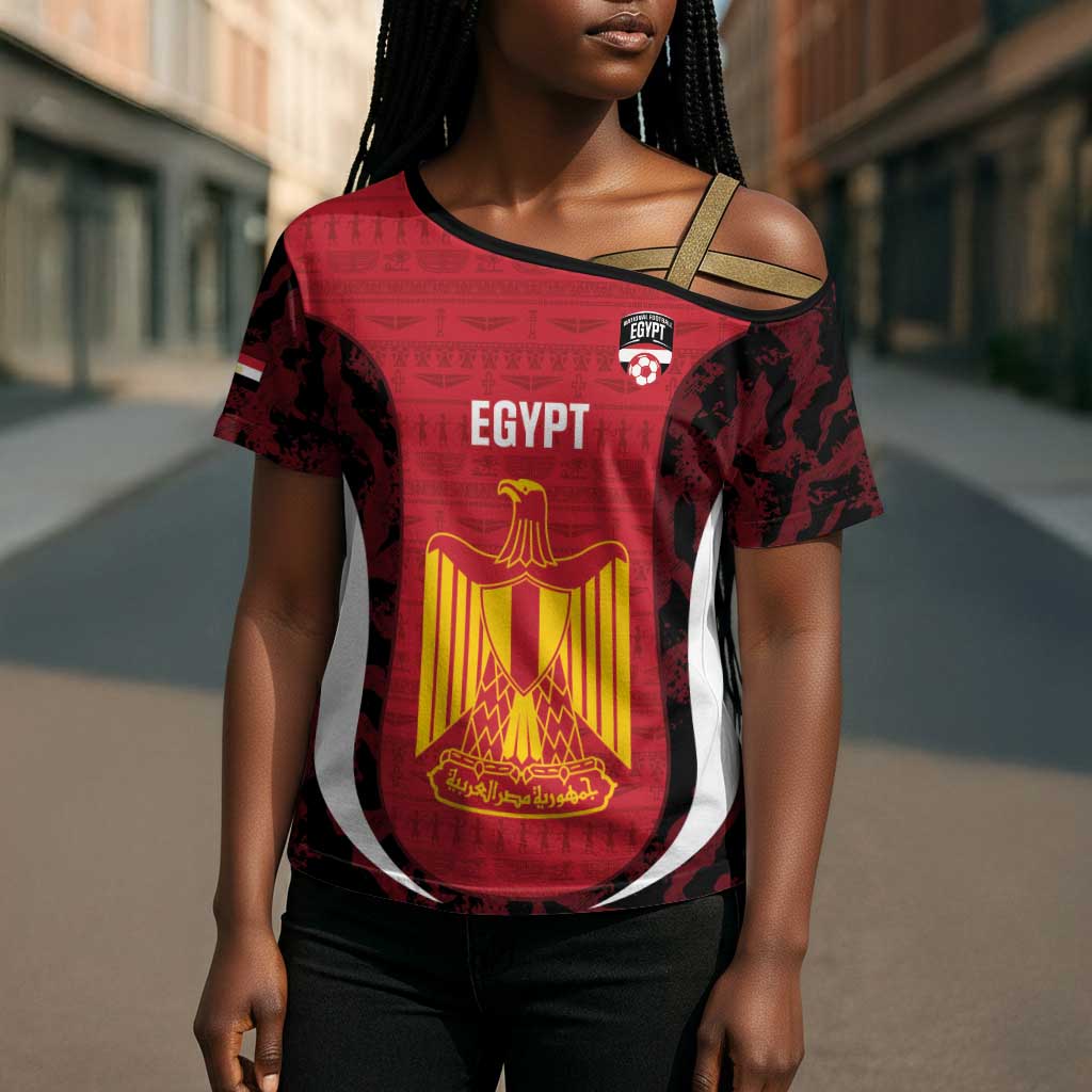 Custom Egypt Football Cross Shoulder Shirt 2026 Go Pharaohs Ancient Egyptian Pattern - African Pride
