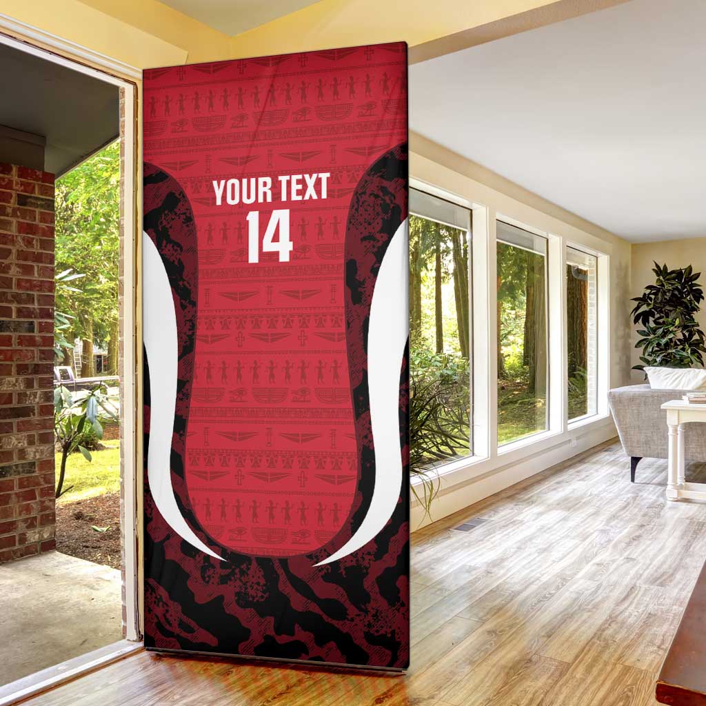 Custom Egypt Football Door Cover 2026 Go Pharaohs Ancient Egyptian Pattern - African Pride