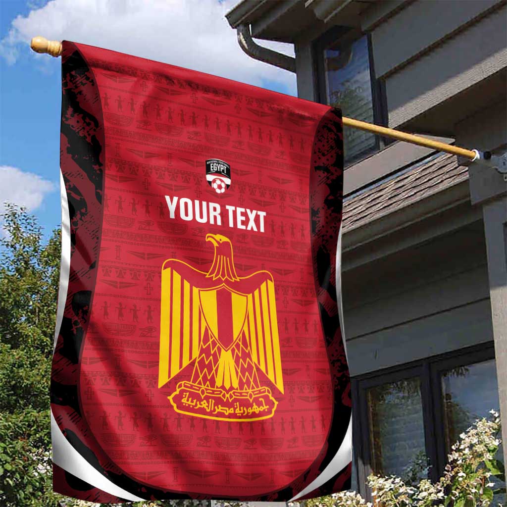 Custom Egypt Football Garden Flag 2026 Go Pharaohs Ancient Egyptian Pattern - African Pride