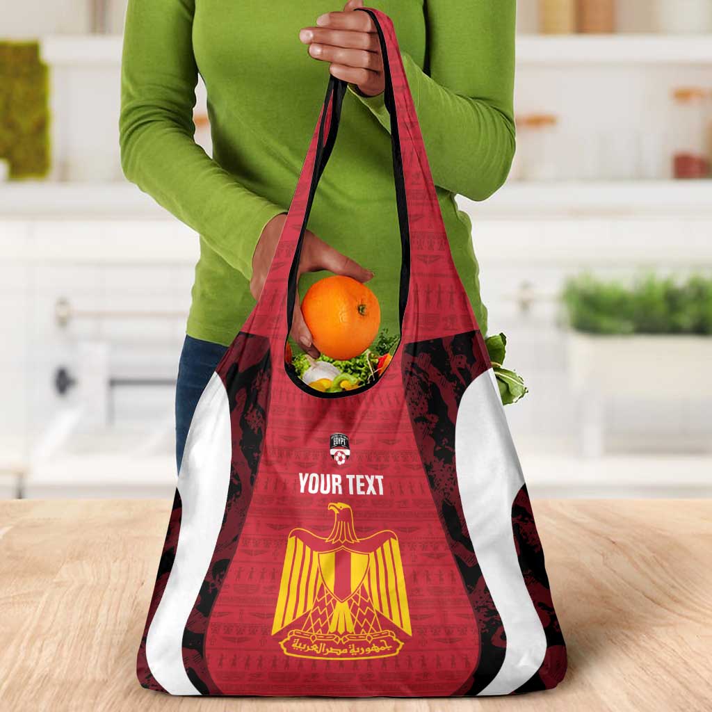 Custom Egypt Football Grocery Bag 2026 Go Pharaohs Ancient Egyptian Pattern - African Pride