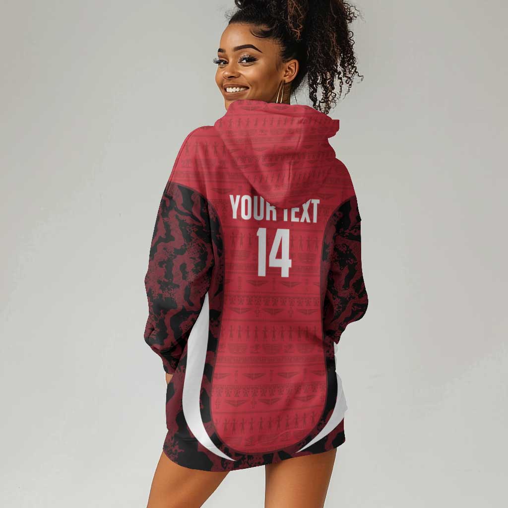 Custom Egypt Football Hoodie Dress 2026 Go Pharaohs Ancient Egyptian Pattern - African Pride